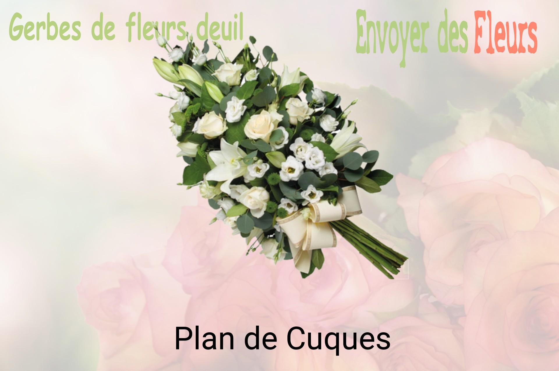 Gerbe de fleurs de deuil livrée à Plan-de-Cuques